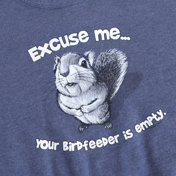 Port & Company Chipmunk Comedy FGrey Crew Neck Cotton Sweater XL - Picture 3 of 11